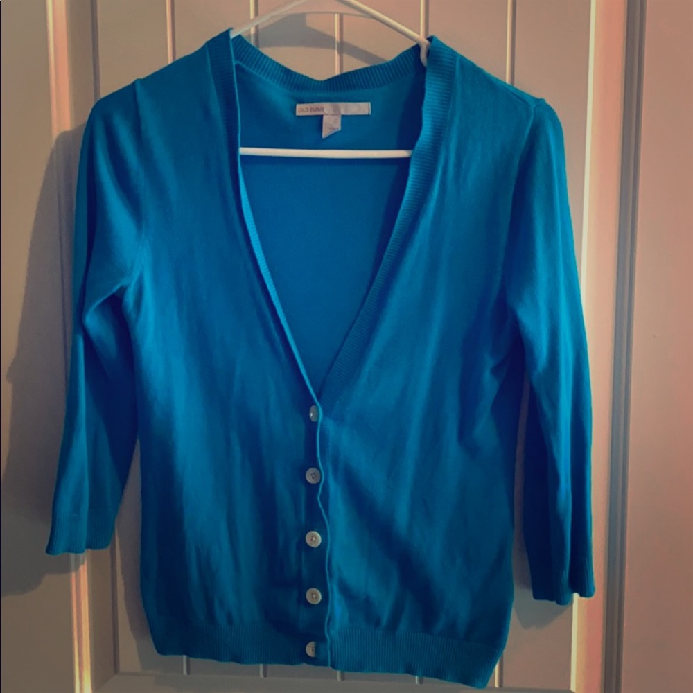 Women’s blue cardigan